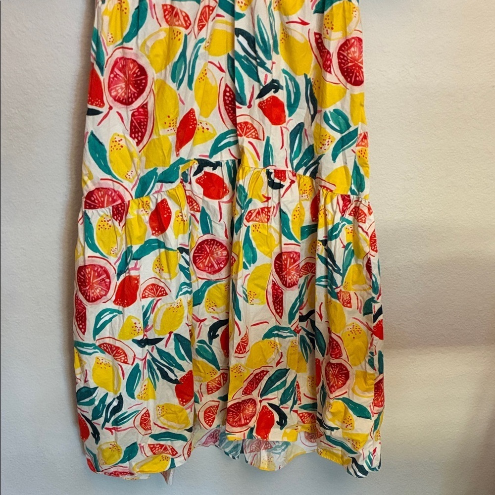 Tropical Fruit Print Midi Dress size 6 - Picture 4 of 6